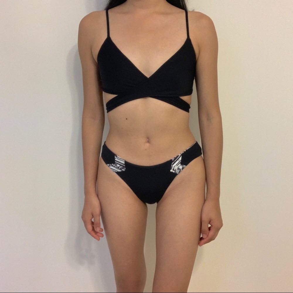 L space Ivory Coast wrap bikini top and bottom